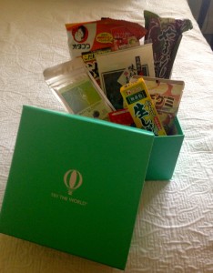 The Try the World box from Japan. Good thing I have an English book to translate what the products are.