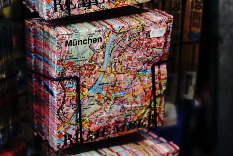 suitcase with map of Munich